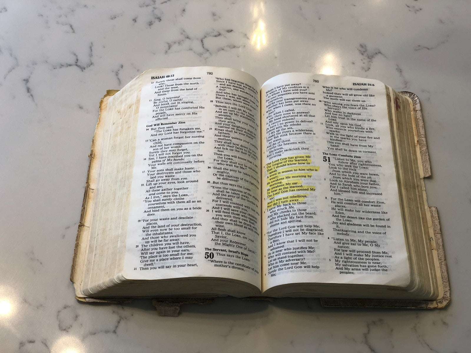 opened bible representing faithfulness to God